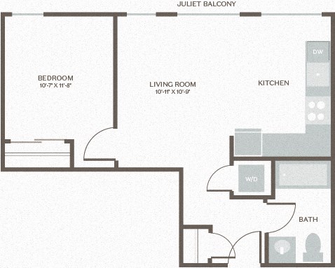 Maris Apartments West Seattle WA One Bed 1